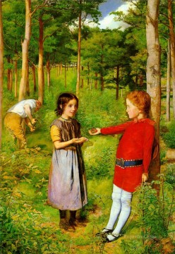  caza lienzo - Hija del cazador Prerrafaelita John Everett Millais